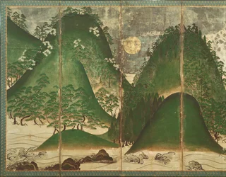 Spring Landscape with Sun